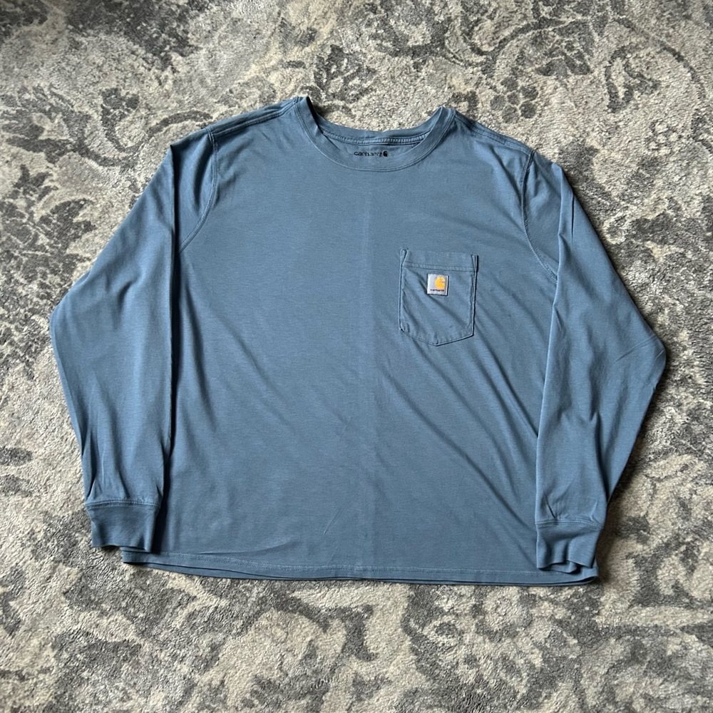 Carhartt Boys Blue Long Sleeve Shirt Size XL